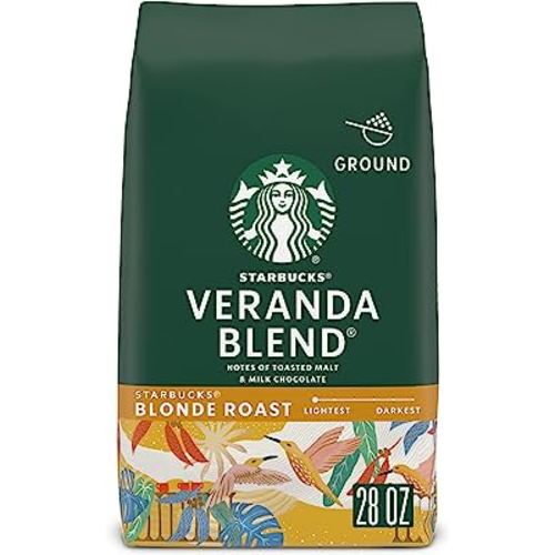 Starbucks Ground Coffee, Starbucks Blonde Roast Coffee, Veranda Blend, 100% Arabica, 1 bag (28 oz)