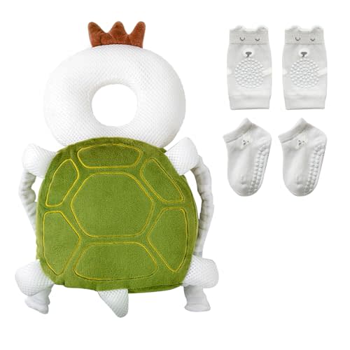 Grnstf Baby Toddler Head Protector, Baby Head Protection Backpack, Adjustable, Lightweight and Breathable (Turtle)
