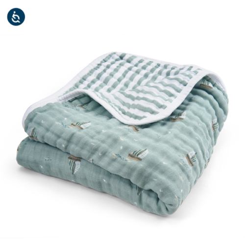 aden + anais Organic Cotton Muslin Blanket in Sailing Seas