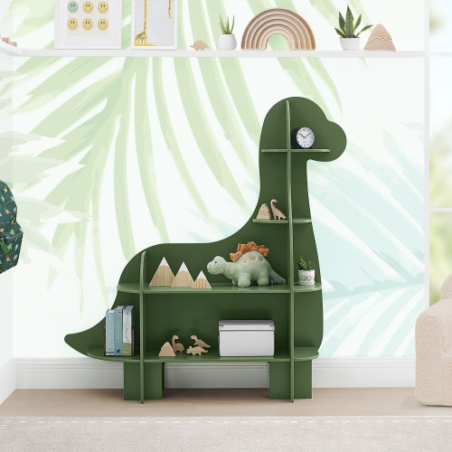Delta Children Dinosaur Bookcase - Greenguard Gold Certified, Fern Green