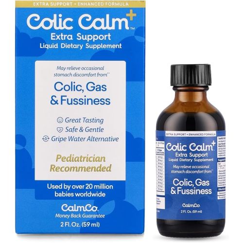 Colic Calm Plus - Alternative Gripe Water with Extra Support, Infant Gas Drops for Newborns, Colic & Upset Stomach Relief, Safe & Gentle, Baby Essentials for Digestive Health, 2 fl oz (Pack of 1)