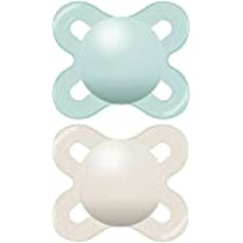 MAM Original Matte Baby Pacifier, Nipple Shape Helps Promote Healthy Oral Development, Sterilizer Case, Boy, 0-6 (Pack of 2)