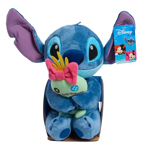Disney Classics Lil Friends Stitch and Scrump Plush Stuffed Animal, Kids Toys for Ages 2 Up by Just Play