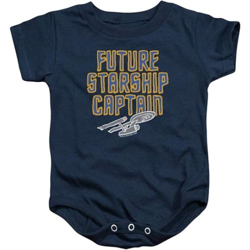 Popfunk Star Trek Future Captain Baby Onesie Bodysuit, 6 Months