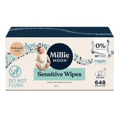 Millie Moon Sensitive Wipes Jumbo Box - 648ct