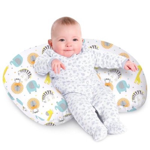 Little Grape Land Ergonomic Nursing Pillow, Breastfeeding Support Pillow,Baby lounger pillow for Bottle Feeding,Multifunctional Support Cushion for Travel,Animals World