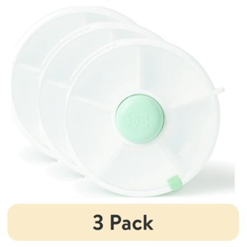 (3 pack) GoBe Kids Snack Container Snack Spinner (Small) - Reusable Bento Style Divided Snack Containers for Lunch, Travel, On The Go