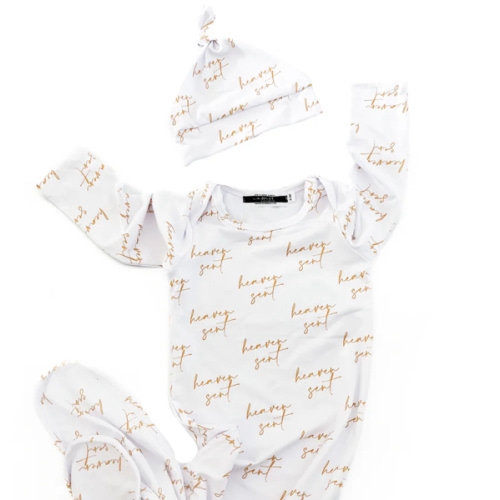 LAST CHANCE*** Heaven Sent All Over Print Baby Sleeper & Matching Bean – OUR HOUSE ABOVE