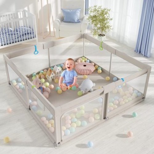 PKINOICY 59*59*27inch Extra Large Baby Playpen, Playpen for Babies, Kids Safe Play Center for Babies and Toddlers