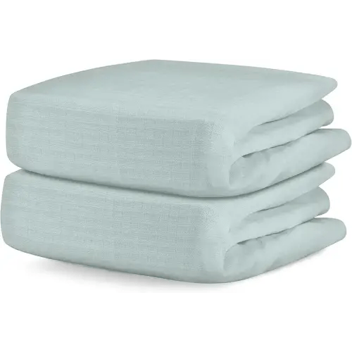 Newton Baby Organic Fitted Crib Sheets (2-Pack) - Ultra Breathable and Soft, 100% Organic Muslin Cotton, Sage, Fits All Standard Cribs
