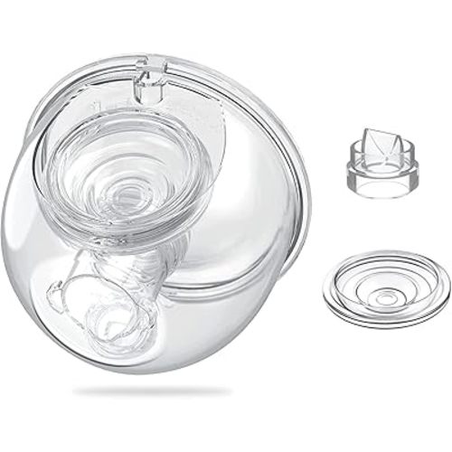 Wearable Breast Pump Milk Collector Cup Accessories,Compatible with 27mm TSRETE/kmaier/eulumap/Momcozy S9/S12 Wearable Breast Pump,Upgrade Duckbill Valve,Extra 1pcs Duckbill Valve&Silicone Diaphragm