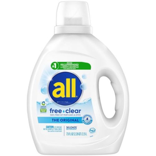 All Liquid Laundry Detergent Free Clear for Sensitive Skin 58 Loads - 73 fl oz