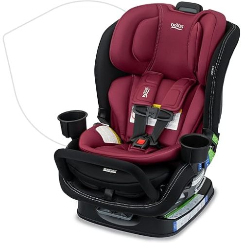 Britax Poplar S Convertible Car Seat, 2-in-1 Car Seat with Slim 17-Inch Design, ClickTight Technology, Ruby Onyx