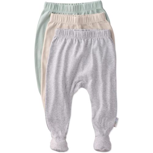 Baby Fallon 3-Pack Footed Baby Pants with Feet 100% Organic Cotton Bottoms for Baby Boys & Girls