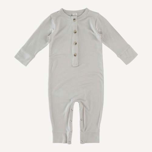 long sleeve sport union suit | dove gray | bamboo