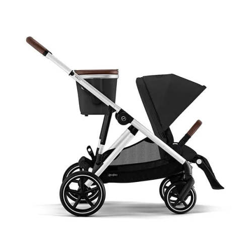 Gazelle S 2 Stroller - Silver Frame with Moon Black Seat