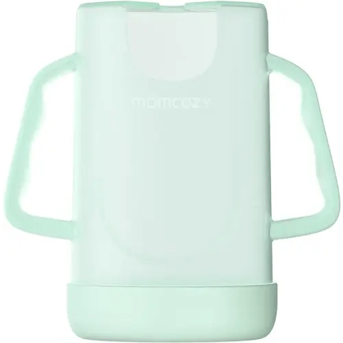 Momcozy Squeeze Pouch Holder for Food Pouches and Drink Boxes, Baby Pouch Holder Allows Baby to Self-Feed and Avoid Messes, Baby Food Pouch Holder Handle is Easy to Grip, Comfortable, Green