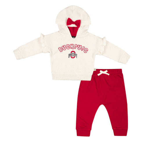 Colosseum Athletics Ohio State Buckeyes Infant Wrapped in a Bow Outfit | 3-6M