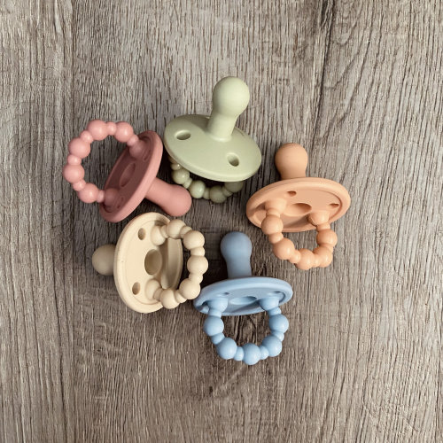 Silicone Baby Pacifier With Bulb Nipple, binki, baby dummy, soother toy, Christmas gift, stocking stuffer, baby shower gift, bpa free