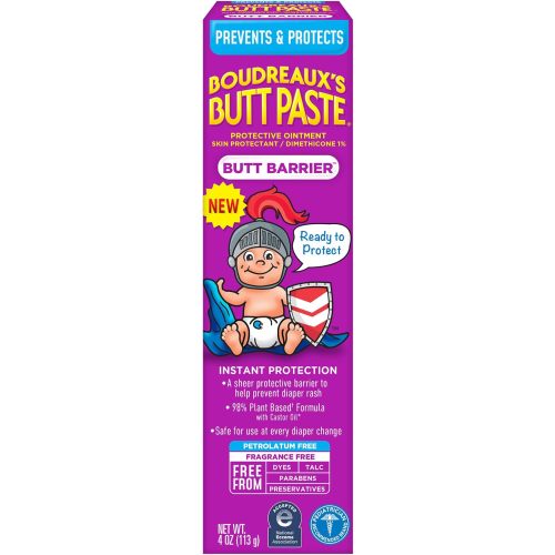 Boudreaux's Butt Paste, Butt Barrier Ointment, Rash Prevention, 4oz tube