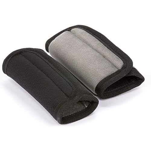 Diono Soft Wraps Car Seat Straps, Shoulder Pads for Baby, Infant, Toddler, 2 Pack Reversible Soft Seat Belt Cushion and Stroller Harness Covers Helps Prevent Strap Irritation, Black