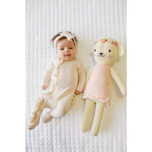 Ruffle 2 Way Zip Romper - Cream – Presley Couture