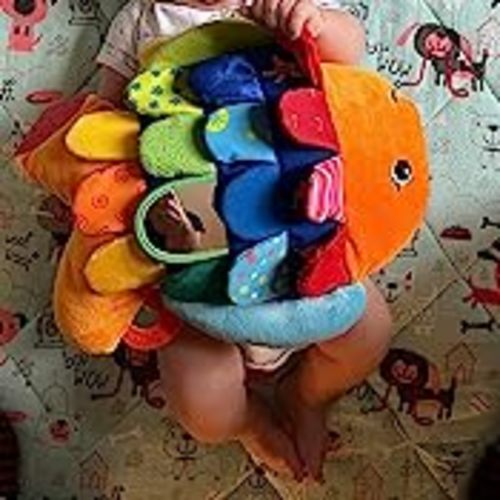 Melissa & Doug Flip Fish Soft Baby Toy - Tummy Time Sensory Toy with Taggies for Infants