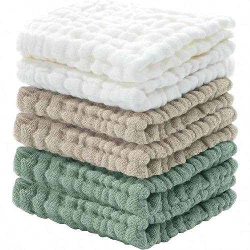 Baby Washcloths 6 Packs Muslin Washcloths Baby Cotton Burp Cloths Extra Absorbent And Soft Wash Clothes For Newborns 12x12 Inches | SHEIN USA