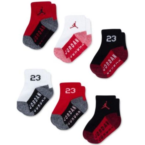 Baby and Toddler Boys Core Jumpman Ankle Socks, Pack of 6