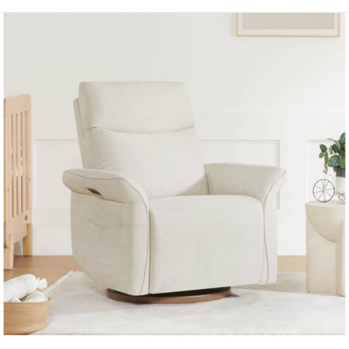 Vinca Power Swivel Nursery Glider Recliner with Power Lumbar & Headrest
