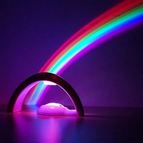 Rainbow Led Lights - USB Power Supply Rainbow Projector Night Light for Bedroom and Children Gift