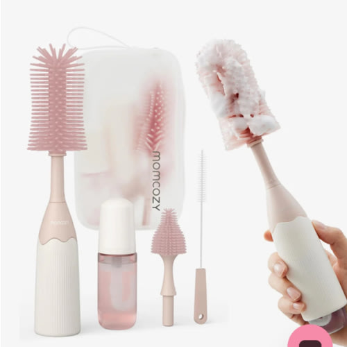 Momcozy Innovative Push-Press Design Bottle Brush Kit
