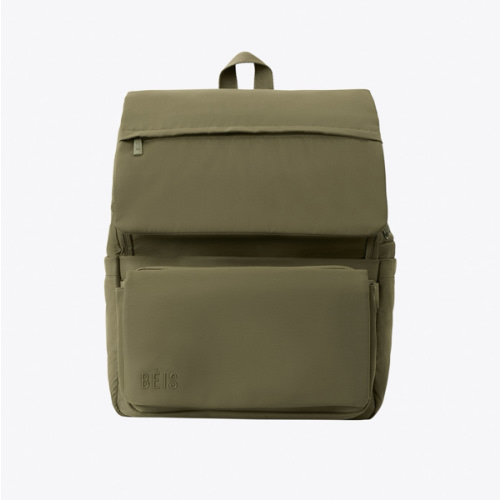 BÉIS 'The Ultimate Diaper Backpack' in Olive - Green Backpack Diaper Bag