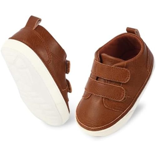 Baby Infant Dress Shoes Boys Girls First Walking Non-Slip PU Leather Sneakers Toddler Crib Shoes Newborn Loafers Flats