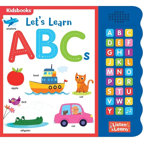 Let's Learn ABCs - Interactive Sound Book for Toddlers | 27 Fun Buttons, Tracing & Alphabet Song | Touch & Feel Board Book for Early Learning