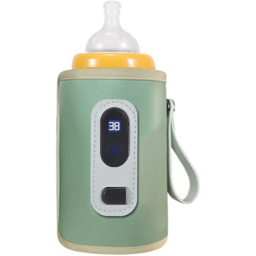 Baby Bottle Warmer Portable Travel Baby Bottle Warmer for Car, 5-Speeds Temperature Adjustment Drink Warm Milk Bottle Insulation Cover with USB Cable