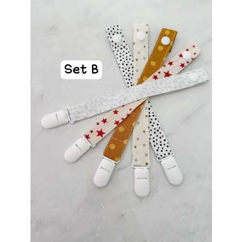 Set of 5 small fabric clips, neutral colors , multipurpose clip toy clips, cotton clip, neutral baby - 2 cm
