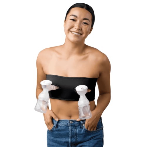 LaVie Pump Strap Hands-Free Pumping & Nursing Bra, Black. | Carewell