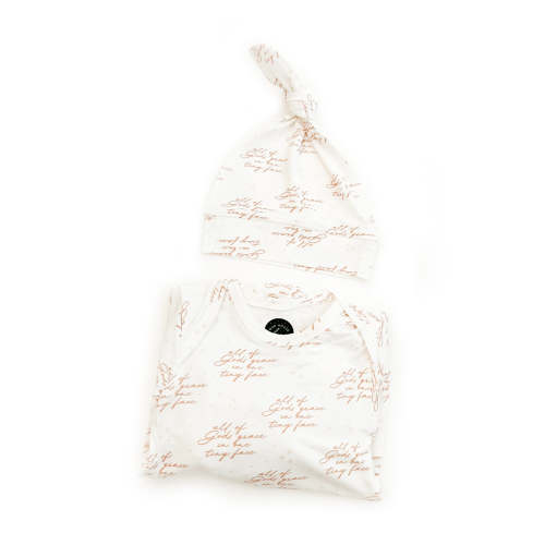 All of Gods Grace in One Tiny Face Bamboo Gown & Matching Beanie – OUR HOUSE ABOVE