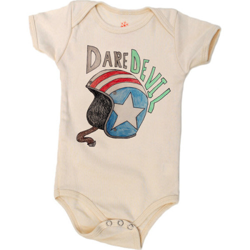 Dare Devil Onesie, Natural - orangeheat | Maisonette
