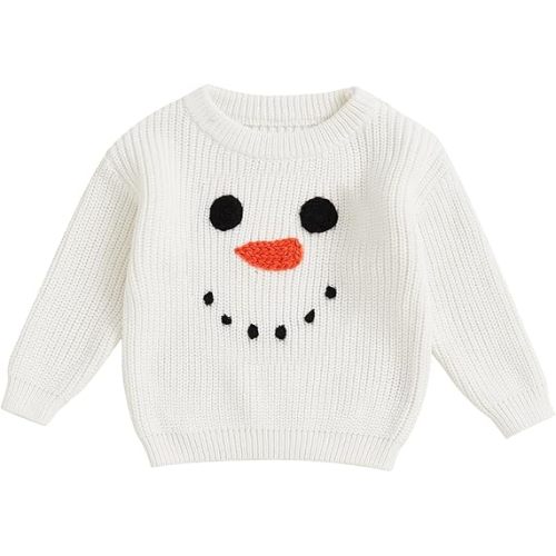 Baby Girl Boy Knit Sweater Blouse Pullover Sweatshirt Warm Crewneck Long Sleeve Tops for Infant Toddler