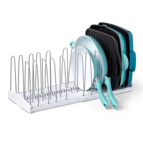 YouCopia StoreMore Expandable Cookware Rack: Non-Slip Kitchen Storage, Multi-Compartment Pot & Pan Organizer