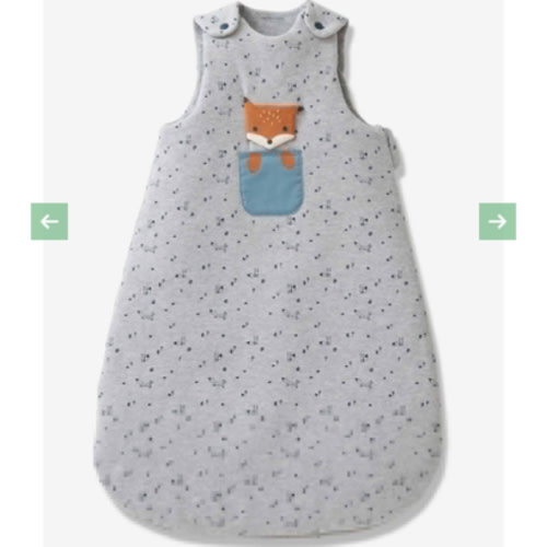 Sleeveless Baby Sleep Bag, Fox - grey, Bedding & Decor