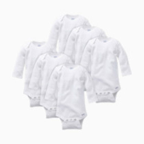 Gerber Unisex Baby 6 Pack Long-sleeve Onesies Bodysuit And Toddler T-Shirt Set, 6-pack White, 3-6 Months US