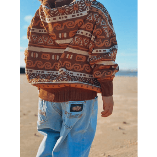 Sunny Daze tribal knit hoodie - Groms