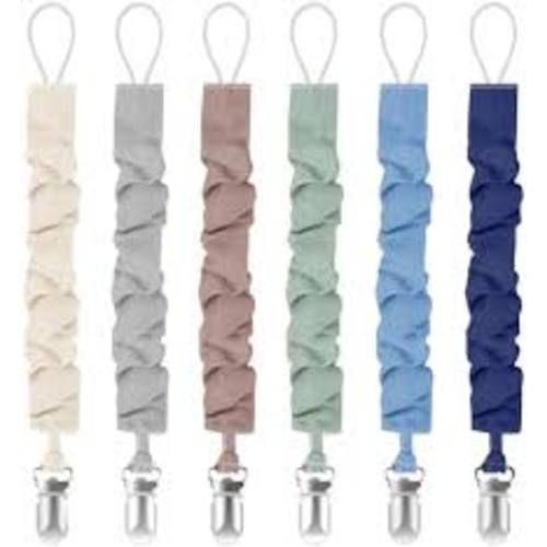 TenderBabe Pacifier Clip,6 Pack Pacifier Holder Clip with Adorable Frill Design,Soft Flexible Binky Clips for Baby Girl and Boy - Google Search