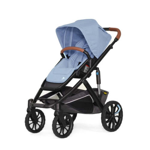 Veer Switch&Roll Leather Kit Stroller (Switchback Seat & Roll Frame, Leather Grips for Handle and Armbar) - Blue Beryl