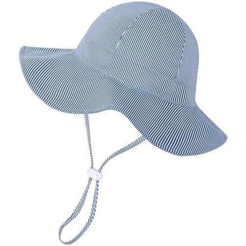 Baby Toddler Infant Girls Bucket Sun Hats Protection Beach UPF 50+ Toddler Wide Brim Bucket Summer Hats