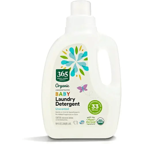 365 by Whole Foods Market, Organic Concentrated Baby Laundry Detergent, Unscented, 33 HE Loads, 50 Fl Oz