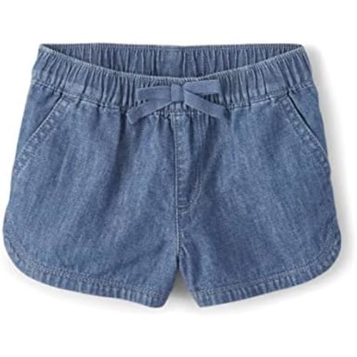 The Children's Place Baby Girls' and Toddler Pull On Chambray Shorts